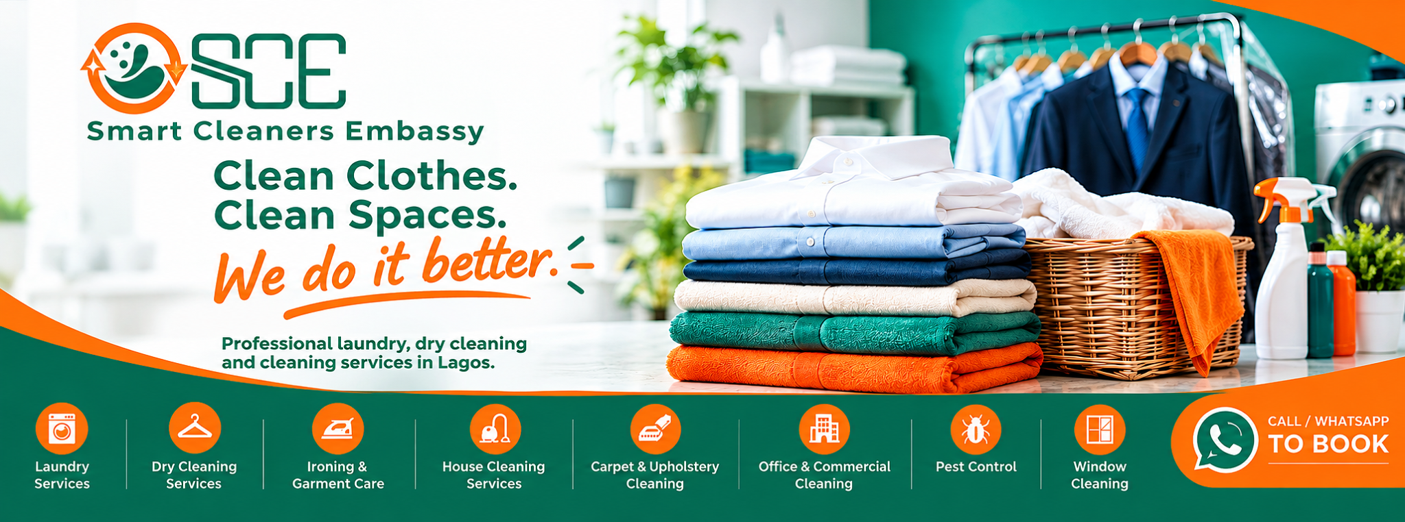 Smart Cleaners Embassy laundry and cleaning environment